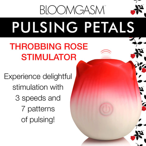 Pulsing Petals Throbbing Rose Stimulator - Red Pulsing Petals Throbbing Rose Stimulator - Red