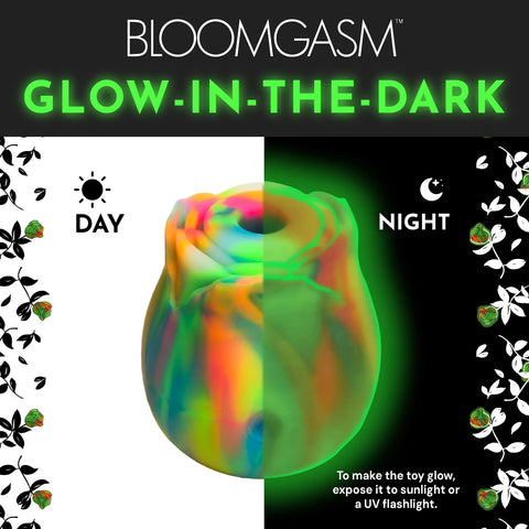 Glow Rose Glow-in-the-Dark Rose Clit Stimulator - Rainbow Glow Rose Glow-in-the-Dark Rose Clit Stimulator - Rainbow