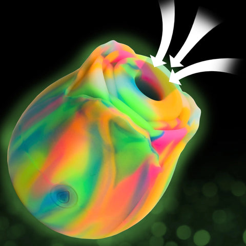 Glow Rose Glow-in-the-Dark Rose Clit Stimulator - Rainbow Glow Rose Glow-in-the-Dark Rose Clit Stimulator - Rainbow