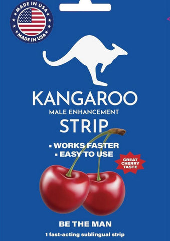 Kangaroo Cherry Strip for Men 30 Count Display Kangaroo Cherry Strip for Men 30 Count Display