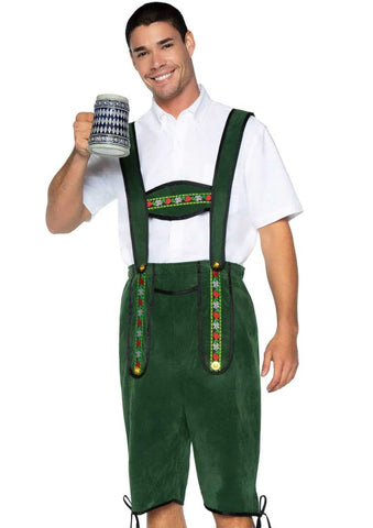 Men's Beerfest Lederhosen Oktoberfest Costume -  X-Large - Green Men's Beerfest Lederhosen Oktoberfest Costume -  X-Large - Green