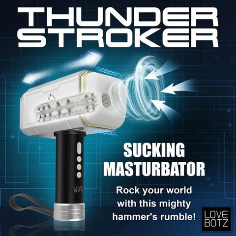 Thunder Stroker Sucking Masturbator - Silver Thunder Stroker Sucking Masturbator - Silver