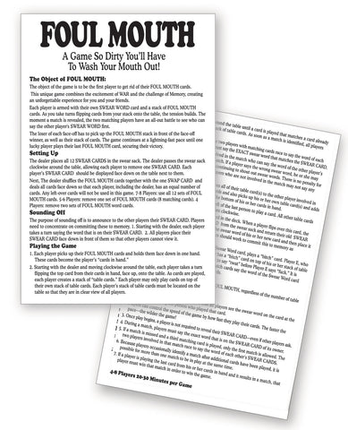 Foul Mouth Card Game Foul Mouth Card Game