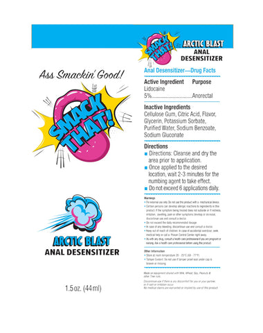Smack That Anal Desensitizer Arctic Blast 1.5 Oz Smack That Anal Desensitizer Arctic Blast 1.5 Oz