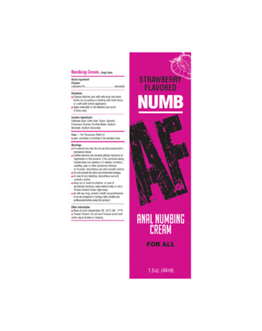 Numb Af Anal Desensitizer Strawberry 1.5oz Numb Af Anal Desensitizer Strawberry 1.5oz