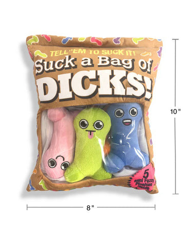 Suck a Bag of Dicks Plushy Pillow With 5 Dicks Suck a Bag of Dicks Plushy Pillow With 5 Dicks