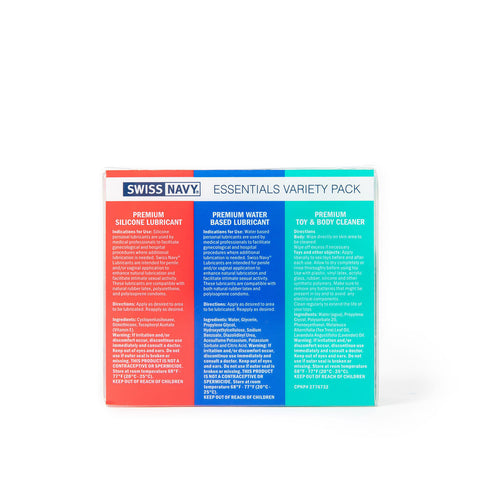 Swiss Navy Essentials Variety Pack 3-1oz Swiss Navy Essentials Variety Pack 3-1oz