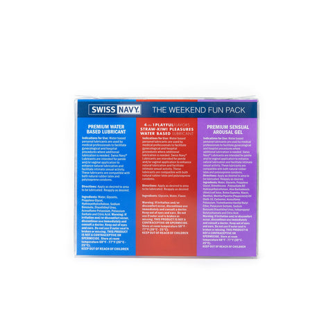 Swiss Navy Weekend Fun Pack 3-1oz Swiss Navy Weekend Fun Pack 3-1oz