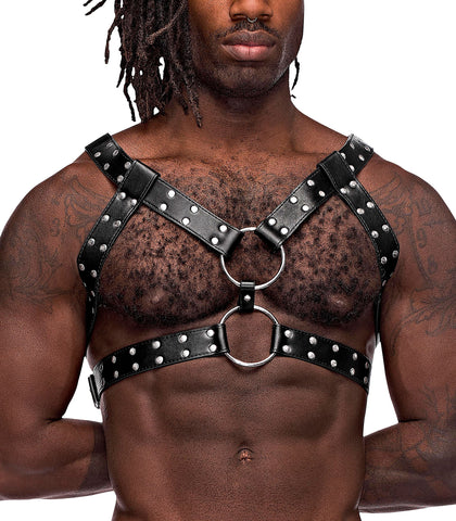 Gemini Leather Harness - One Size - Black Gemini Leather Harness - One Size - Black