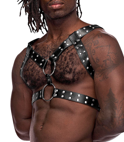 Gemini Leather Harness - One Size - Black Gemini Leather Harness - One Size - Black