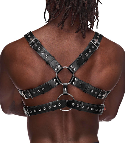 Gemini Leather Harness - One Size - Black Gemini Leather Harness - One Size - Black