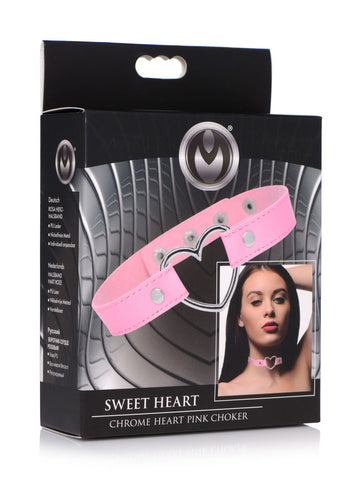 Dark Heart Chrome Heart Choker - Pink Dark Heart Chrome Heart Choker - Pink