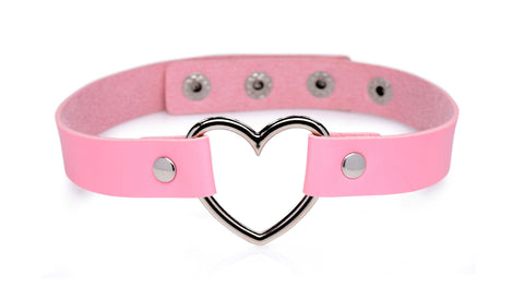 Dark Heart Chrome Heart Choker - Pink Dark Heart Chrome Heart Choker - Pink