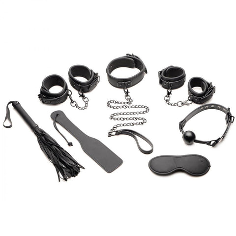 Master of Kink 10 Piece Deluxe Bondage Set - Black Master of Kink 10 Piece Deluxe Bondage Set - Black