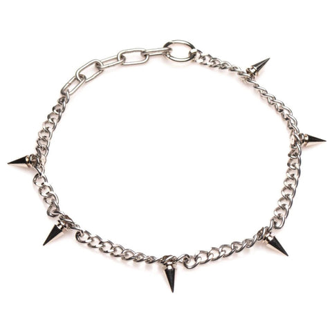 Punk Spiked Necklace Silver Punk Spiked Necklace Silver