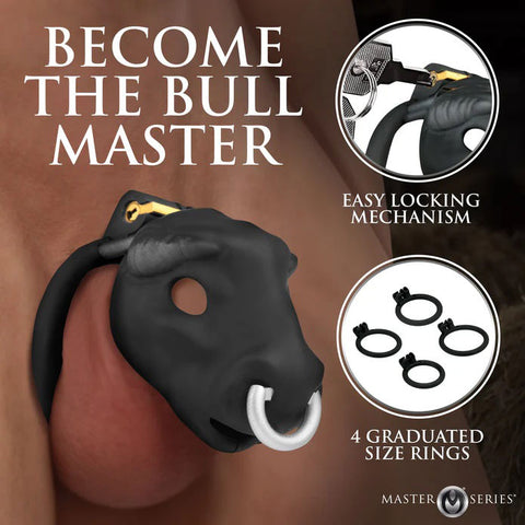 Bull Chastity Cage - Black Bull Chastity Cage - Black