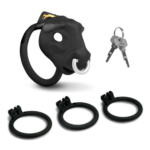 Bull Chastity Cage - Black Bull Chastity Cage - Black