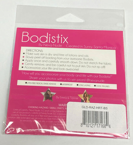 Razzle Dazzle Crystal Jewel Sparkle I Heart U Body Stickers 6 Pk - Gold Razzle Dazzle Crystal Jewel Sparkle I Heart U Body Stickers 6 Pk - Gold