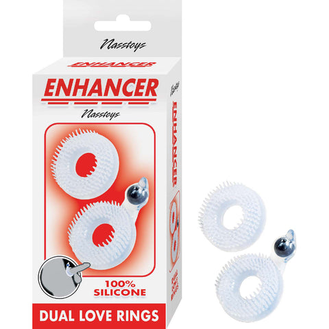 Enhancer Dual Love Rings - Clear Enhancer Dual Love Rings - Clear
