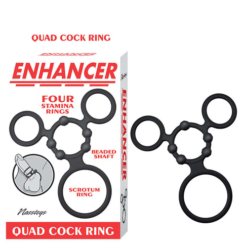 Enhancer Quad Cockring - Black Enhancer Quad Cockring - Black