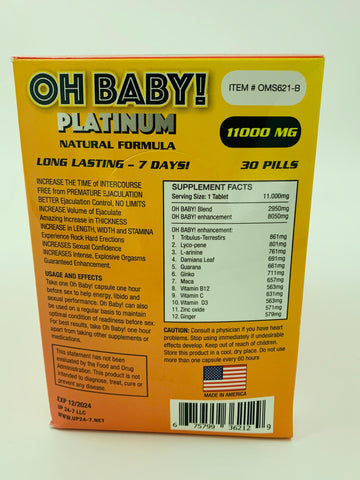 Oh Baby! Male Enhancement - 30 Count Box Oh Baby! Male Enhancement - 30 Count Box
