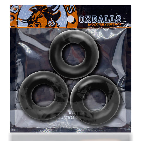 Fat Willy 3-Pack Jumbo C-Rings - Black Fat Willy 3-Pack Jumbo C-Rings - Black