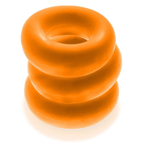 Fat Willy 3-Pack Jumbo Cockring - Orange Fat Willy 3-Pack Jumbo Cockring - Orange
