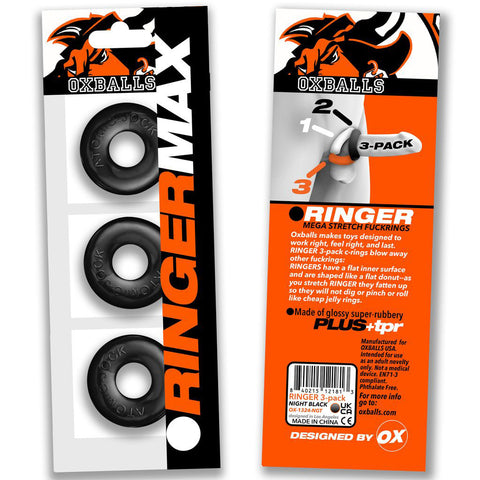 Ringer Max 3-Pack - Black Ringer Max 3-Pack - Black