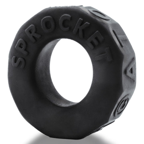 Sprocket Comfort No-Roll Cockring - Black Sprocket Comfort No-Roll Cockring - Black