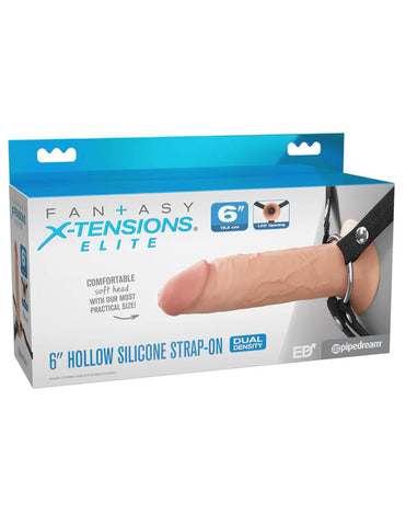 Fantasy X-Tensions Elite 6" Silicone Hollow Strap Dual Density - Light Fantasy X-Tensions Elite 6" Silicone Hollow Strap Dual Density - Light