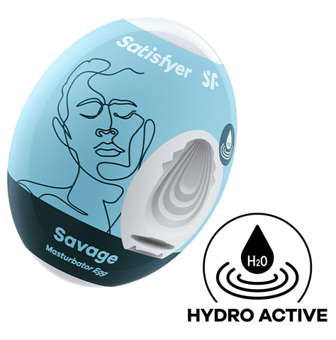 Satisfyer Masturbator Egg - Savage - Blue Satisfyer Masturbator Egg - Savage - Blue