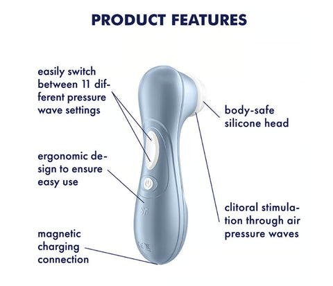 Satisfyer Pro 2 - Air Pulse Stimulator - Blue Satisfyer Pro 2 - Air Pulse Stimulator - Blue