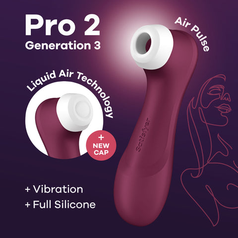 Satisfyer Pro 2 Generation 3 Liquid Air Technology - Red Wine Satisfyer Pro 2 Generation 3 Liquid Air Technology - Red Wine