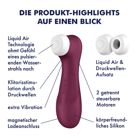 Satisfyer Pro 2 Generation 3 Liquid Air Technology - Red Wine Satisfyer Pro 2 Generation 3 Liquid Air Technology - Red Wine