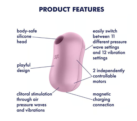 Satisfyer Cotton Candy - Air Pulse Stimulator Plus Vibrator - Lilac Satisfyer Cotton Candy - Air Pulse Stimulator Plus Vibrator - Lilac
