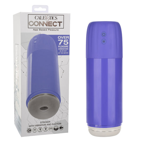 Calexotics Connect Stroker with Vibration and Suction - Purple Calexotics Connect Stroker with Vibration and Suction - Purple