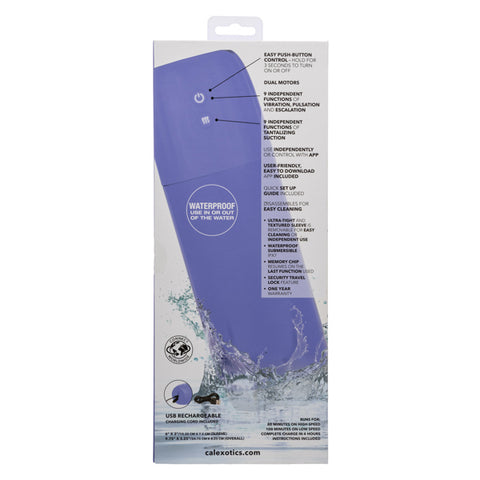 Calexotics Connect Stroker with Vibration and Suction - Purple Calexotics Connect Stroker with Vibration and Suction - Purple
