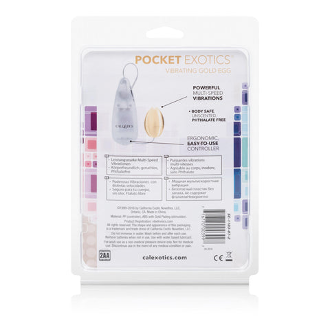 Pocket Exotics Vibrating Egg - Gold Pocket Exotics Vibrating Egg - Gold