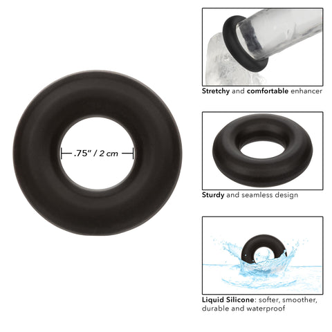 Alpha Liquid Silicone Prolong Medium Ring - Black Alpha Liquid Silicone Prolong Medium Ring - Black
