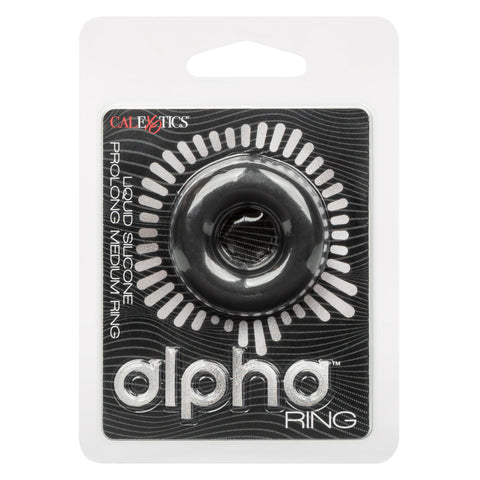 Alpha Liquid Silicone Prolong Medium Ring - Black Alpha Liquid Silicone Prolong Medium Ring - Black