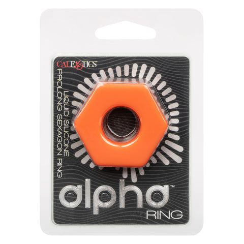 Alpha Liquid Silicone Prolong Sexagon Ring -  Orange Alpha Liquid Silicone Prolong Sexagon Ring -  Orange