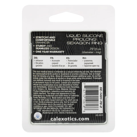 Alpha Liquid Silicone Prolong Sexagon Ring -  Orange Alpha Liquid Silicone Prolong Sexagon Ring -  Orange