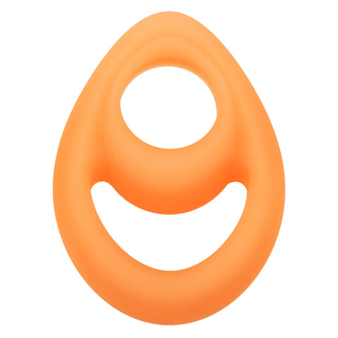Alpha Glow-in-the-Dark Liquid Silicone Teardrop  Ring - Orange Alpha Glow-in-the-Dark Liquid Silicone Teardrop  Ring - Orange