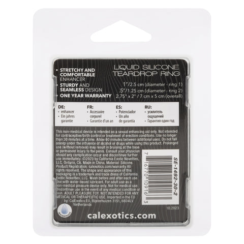 Alpha Glow-in-the-Dark Liquid Silicone Teardrop  Ring - Orange Alpha Glow-in-the-Dark Liquid Silicone Teardrop  Ring - Orange