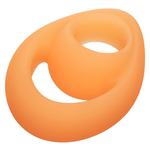 Alpha Glow-in-the-Dark Liquid Silicone Teardrop  Ring - Orange Alpha Glow-in-the-Dark Liquid Silicone Teardrop  Ring - Orange