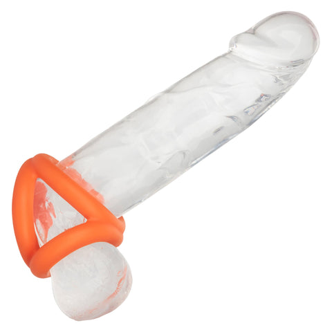 Alpha Liquid Silicone Tri-Ring - Orange  Orange Alpha Liquid Silicone Tri-Ring - Orange  Orange
