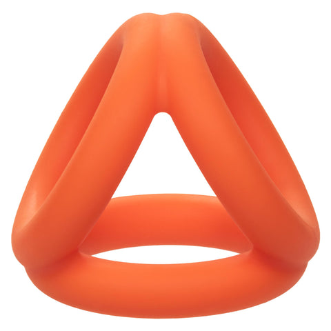 Alpha Liquid Silicone Tri-Ring - Orange  Orange Alpha Liquid Silicone Tri-Ring - Orange  Orange