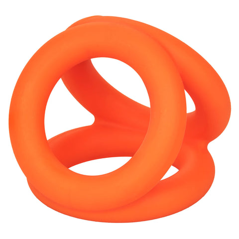 Alpha Liquid Silicone Tri-Ring - Orange  Orange Alpha Liquid Silicone Tri-Ring - Orange  Orange