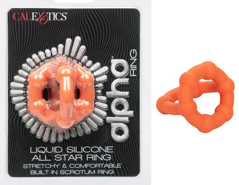 Alpha Liquid Silicone All Star Ring - Orange Alpha Liquid Silicone All Star Ring - Orange