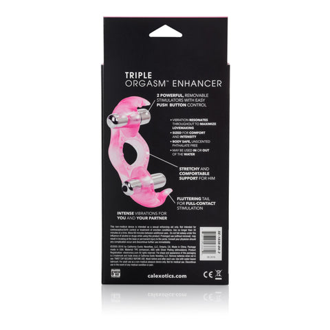 Silicone Triple Orgasm Erection Enhancer - Pink Silicone Triple Orgasm Erection Enhancer - Pink